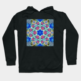 Soft Pink Green and Blue Floral Power Hoodie